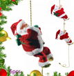 Electric Santa Claus Climbing Ladder Plastic