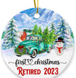 2023 Christmas Round Wooden Plaque Hanging Decoration Cross-border Christmas Hanging Decoration Souvenir