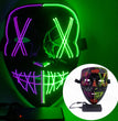 EL Halloween Colorful Mask Dance Equipment