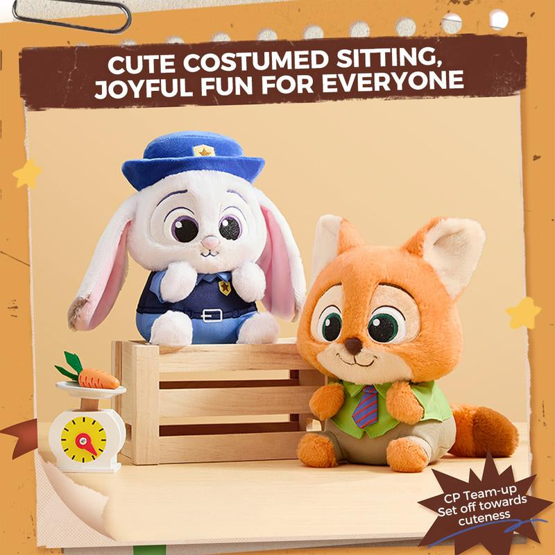 Disney Zootopia 2 Feature Plush Judy Hopps and Plush Nick Wilde - Plush Toys for Kids and Preschoolers - Stuffed Animal Movie Toys for Kids and Collectors -Plush Toys Gifts for Friends Family Kids Christmas New Year Chidlren Day Gifts(11")