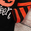 Long-sleeved Halloween Pumpkin Print Romper For Infants And Kids