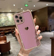 Phone Case Accessories Love Crystal Diamond Edge Electroplating Protective Cover