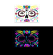 Halloween Fluorescent Funny Death Face Stickers