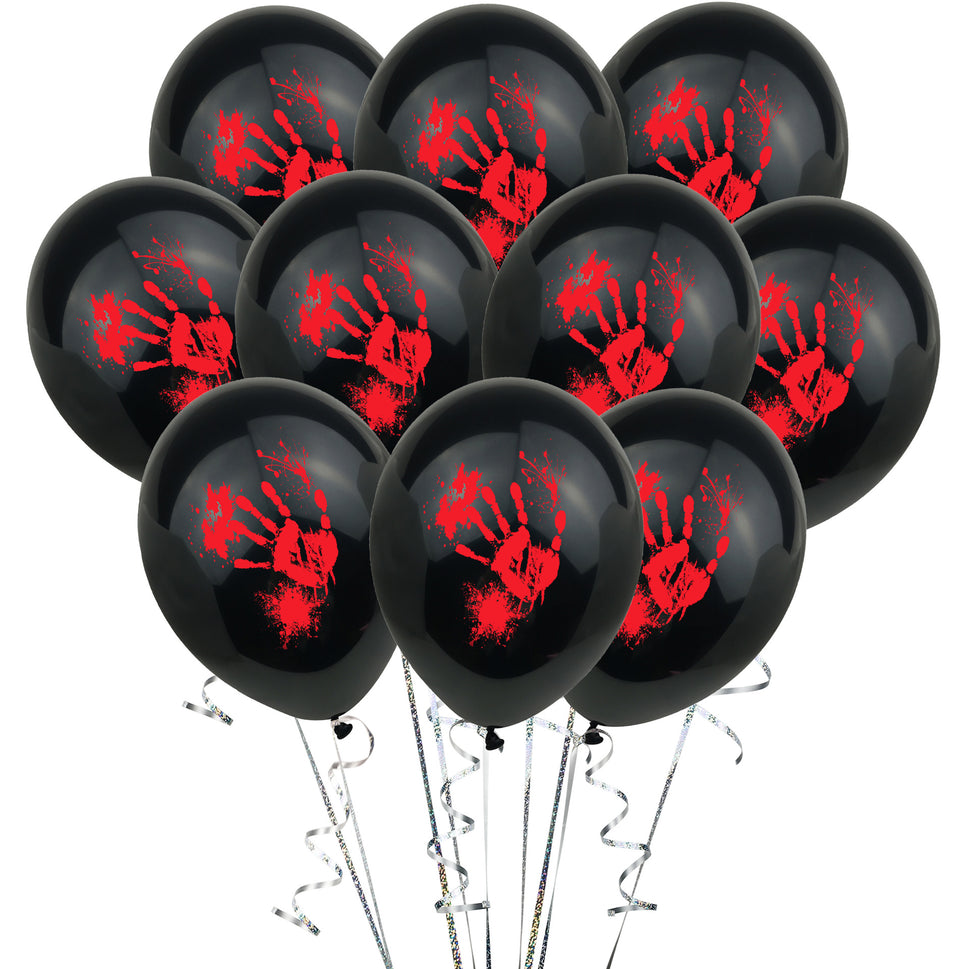 Party Halloween Blood Fingerprint Latex Balloon