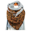 Female Plush Skull Print Long Halloween Button Bib