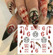Halloween Pumpkin Nail Sticker Watermark Sticker