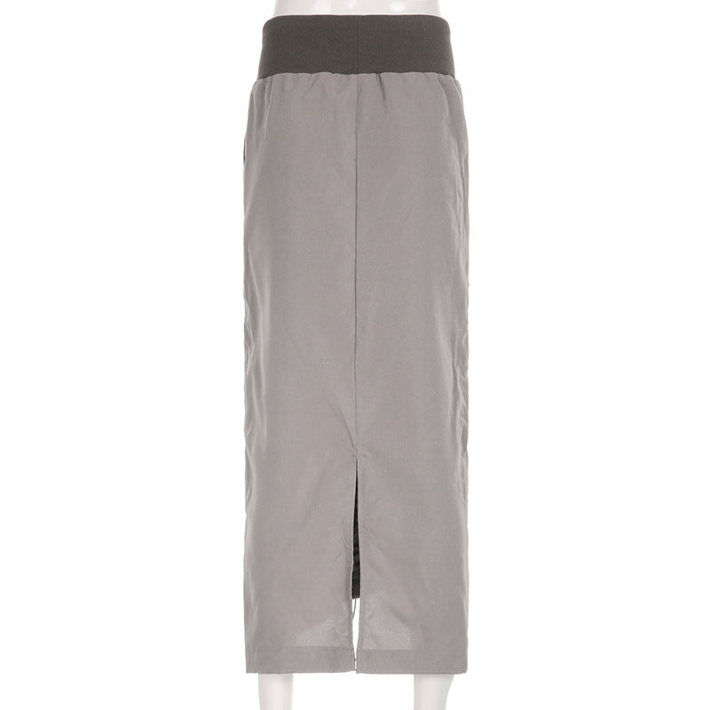 Waste Soil Wind Drawstring Workwear Skirt