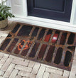 3D Plaid Floor Mat Halloween Clown Door Mat Sewer