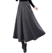 Autumn Japanese Woolen Slimming High Waist Plaid Large Swing Dress