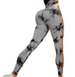 Sports Breathable Quick-drying Side Hollow Tie-dye Yoga Pants