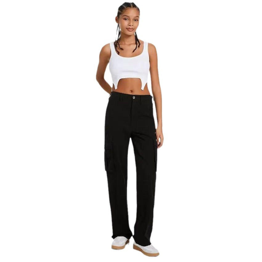 Casual Versatile Workwear Pants Women's High Waist Slimming Pants