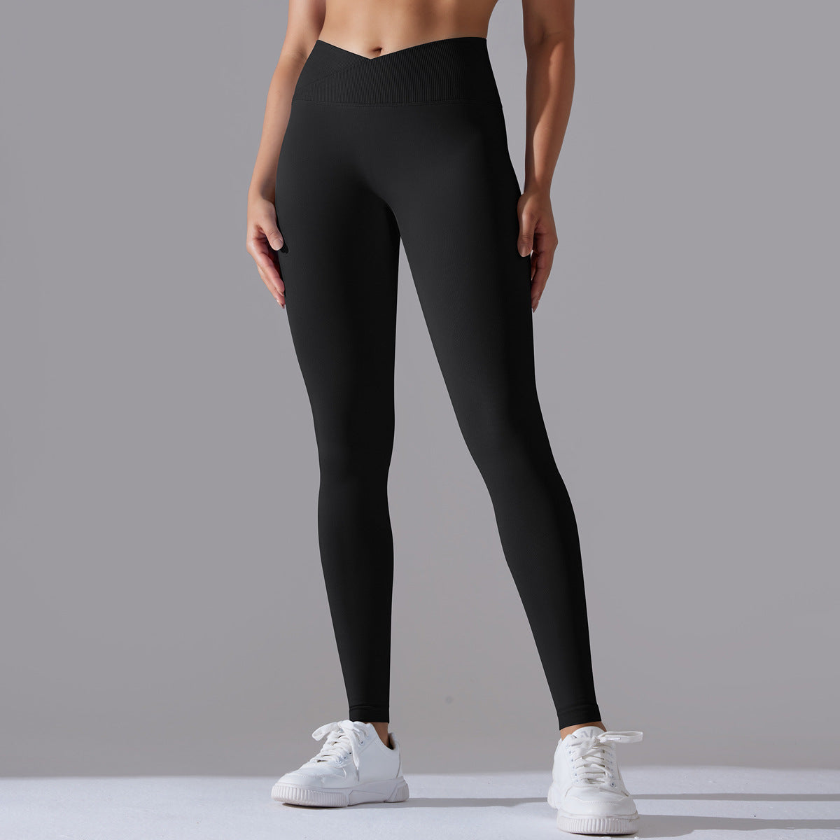 European And American Seamless Knitted Yoga Pants