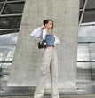 Casual Versatile Workwear Pants Women's High Waist Slimming Pants