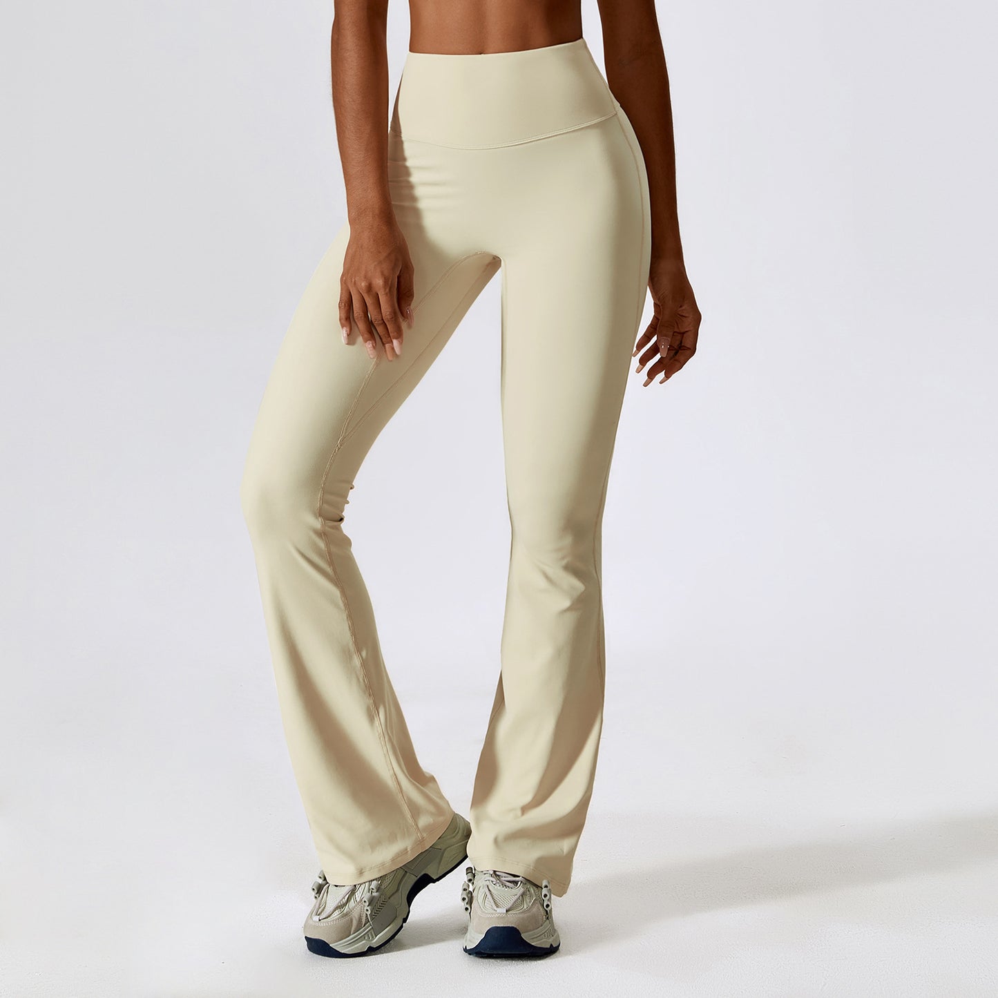 Nude Feel Hip Lifting Yoga High Waist Bootcut Casual Sports Pants And Vest