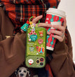 Xmas Santa Claus Cute Elk Hat Pendant Flip Christmas Phone Case For I Phone 15 14 13 12 11 Pro Max Pro Silicone Protection Cover