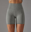 Women's Fashion Seamless Solid Color High Waisted Shorts