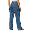 Denim Drawstring Adjustable Washed Overalls Casual Women