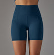 Women's Fashion Seamless Solid Color High Waisted Shorts