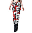 Women's Wansheng Skull Digital Printed Tapered Yoga Leggings