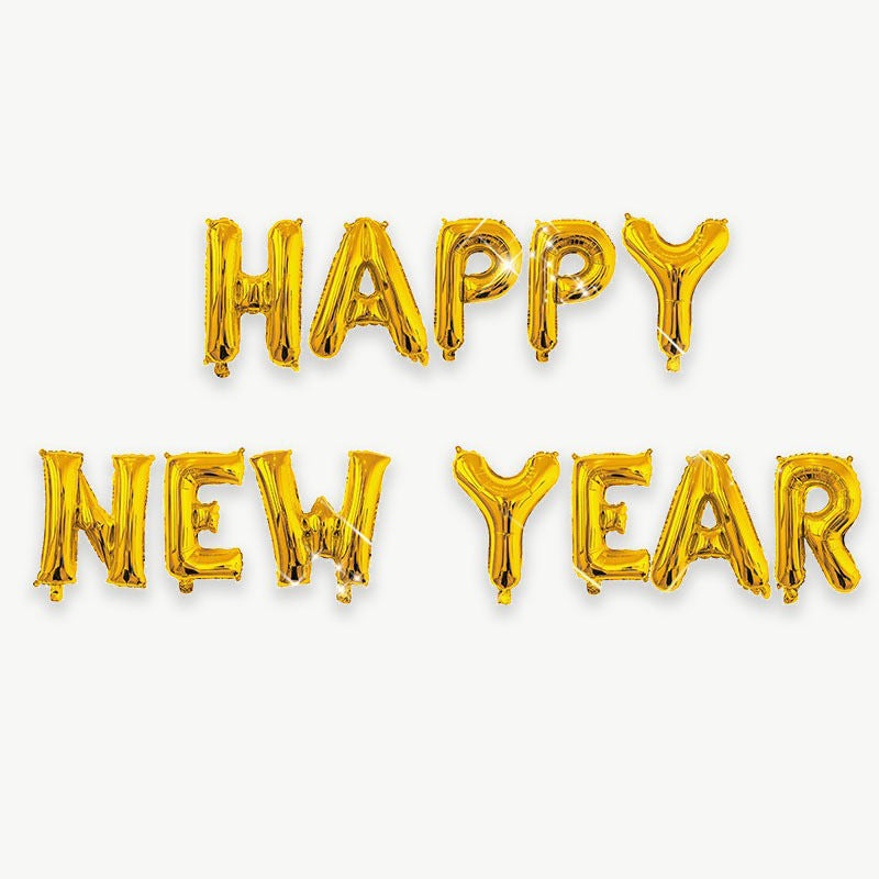 2024 Happy New Year Aluminum Balloon 16-inch Happynewyear