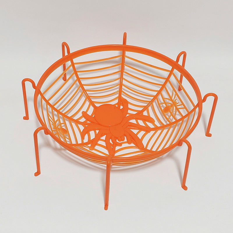 Halloween Spider Web Fruit Plate Fruit Basket Drain