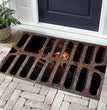 3D Plaid Floor Mat Halloween Clown Door Mat Sewer