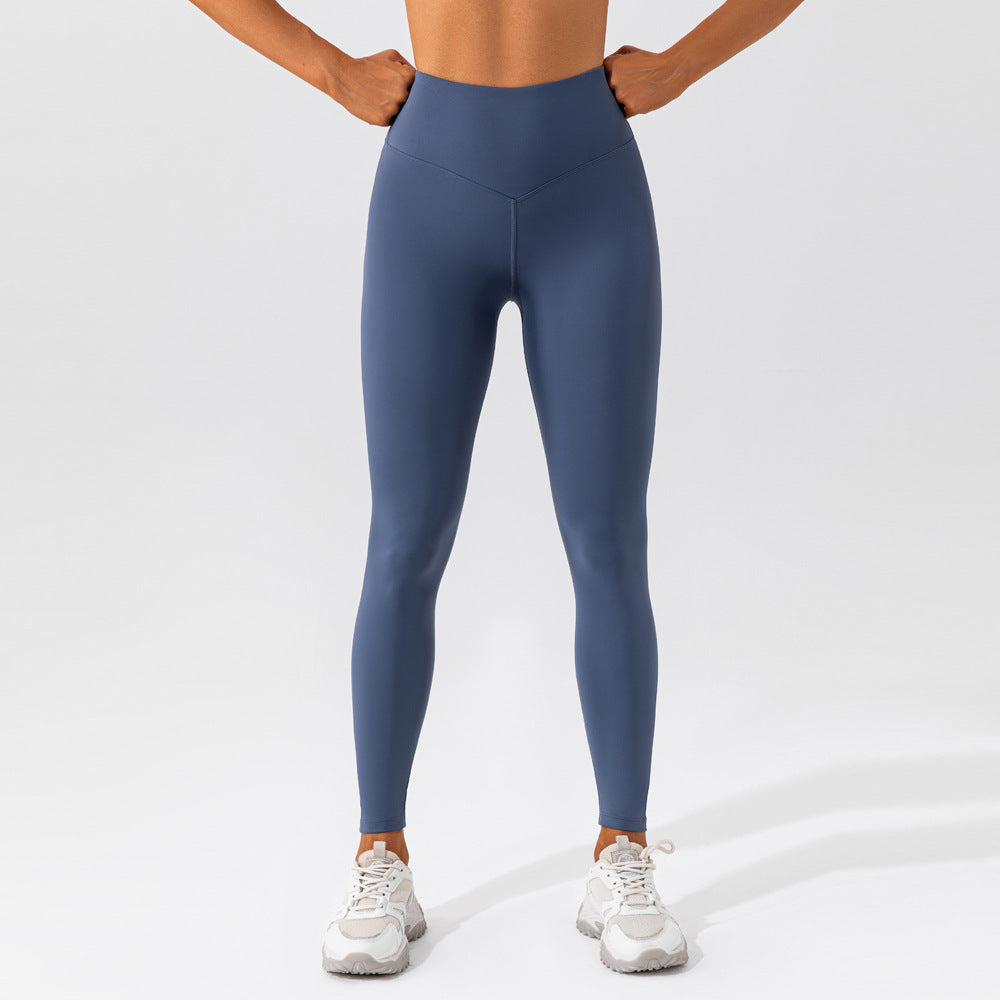 European And American Nude Feel Yoga Breathable Quick Dry Training Tight Sports Pants