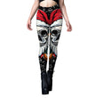 Women's Wansheng Skull Digital Printed Tapered Yoga Leggings