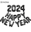 2024 Happy New Year Aluminum Balloon 16-inch Happynewyear