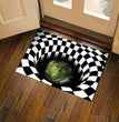 3D Plaid Floor Mat Halloween Clown Door Mat Sewer