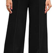 Women's Casual And Comfortable High Waist Drawstring Solid Color Sports Home Wide Leg Trousers