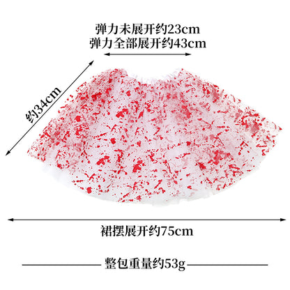 Halloween Cosplay Blood Skirt Tulle Skirt