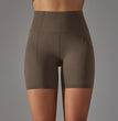 Women's Fashion Seamless Solid Color High Waisted Shorts