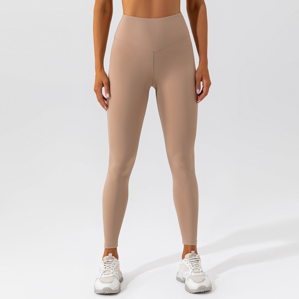 European And American Nude Feel Yoga Breathable Quick Dry Training Tight Sports Pants