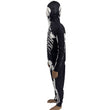 Halloween Carnival Skeleton Zipper Hooded One-piece