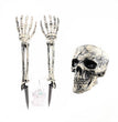 Halloween Decorative Skeleton Hand Halloween Garden Decoration Props LED Light-emitting Ghost Hand Skull Hand Plug Light
