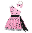 Girls Fashion Simple Halloween Mesh Costume Suit