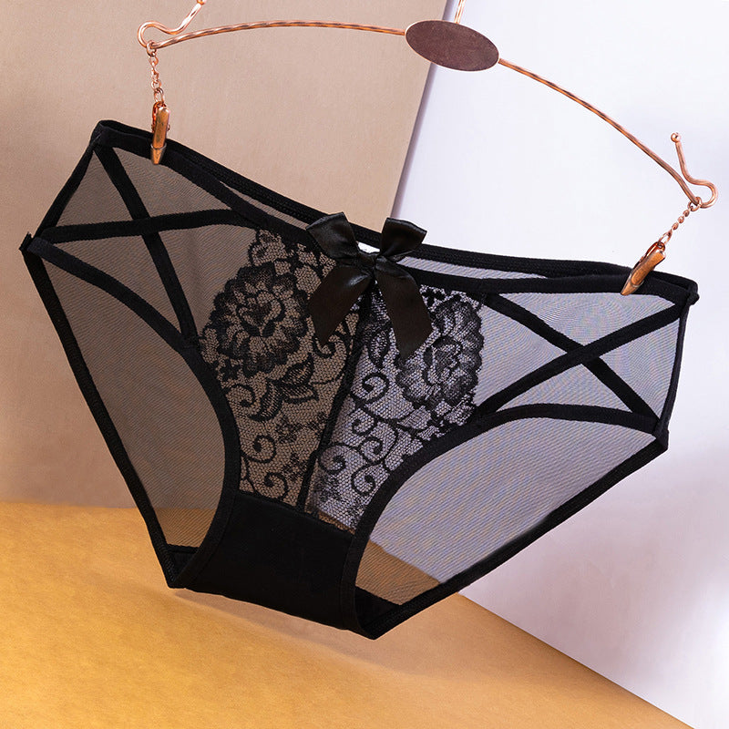 Women's Mesh Lace Low Waist Briefs