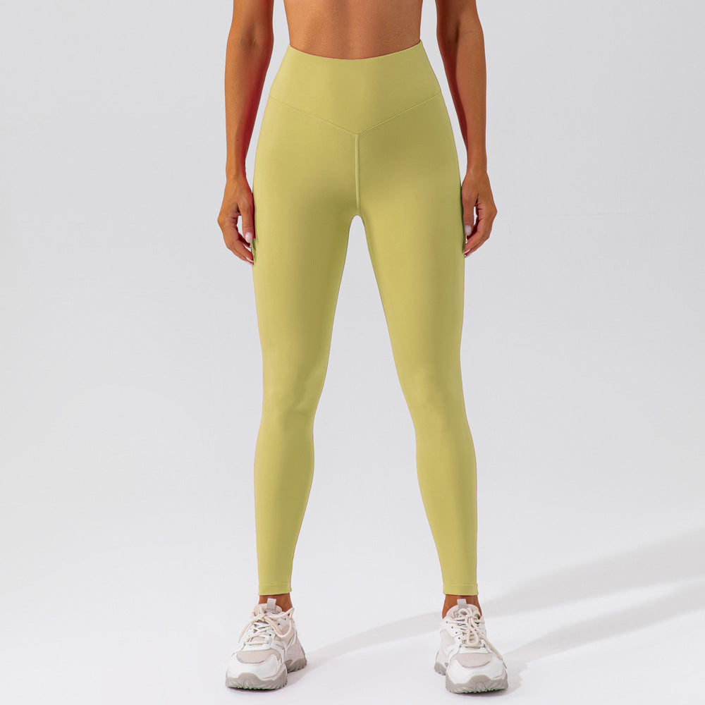 European And American Nude Feel Yoga Breathable Quick Dry Training Tight Sports Pants