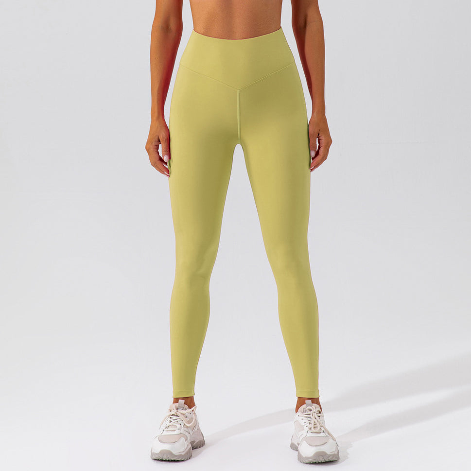 European And American Nude Feel Yoga Breathable Quick Dry Training Tight Sports Pants