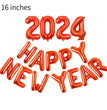 2024 Happy New Year Aluminum Balloon 16-inch Happynewyear