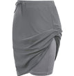 Lace-up Solid Skirt Two Layers