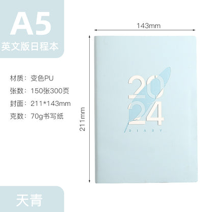 2024 English Schedule Book 365 Days Daily Planner