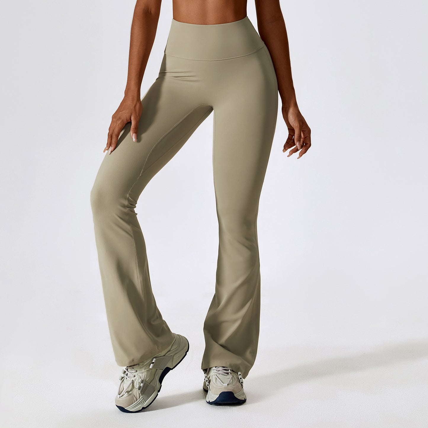 Nude Feel Hip Lifting Yoga High Waist Bootcut Casual Sports Pants And Vest