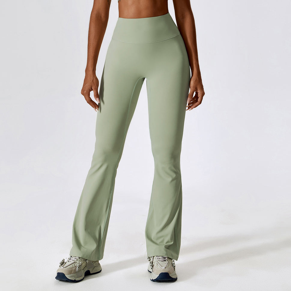 Nude Feel Hip Lifting Yoga High Waist Bootcut Casual Sports Pants And Vest