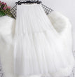 Large Swing A- Line Umbrella Mid-length Mesh Bubble Skirt