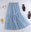 Large Swing A- Line Umbrella Mid-length Mesh Bubble Skirt