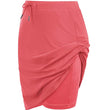 Lace-up Solid Skirt Two Layers