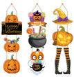 Halloween Party Decoration Pumpkin Wizard Hat Door Hanging
