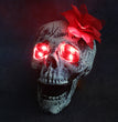 Halloween Decorative Skeleton Hand Halloween Garden Decoration Props LED Light-emitting Ghost Hand Skull Hand Plug Light